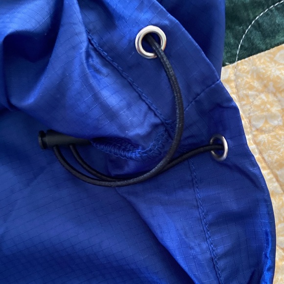 Peanuts x Aeropostale authentic collab mktg sample womens L Varsity Blue Nylon - Picture 13 of 13